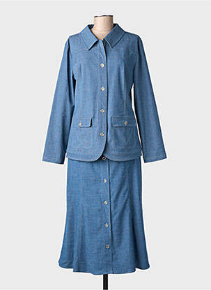 Ensemble jupe coupe cintrée bleu FINNKARELIA femme