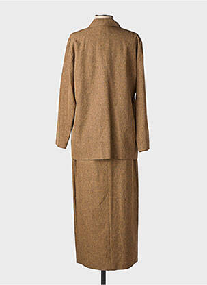 Ensemble jupe fermeture boutonnée sur le devant marron LEWINGER femme