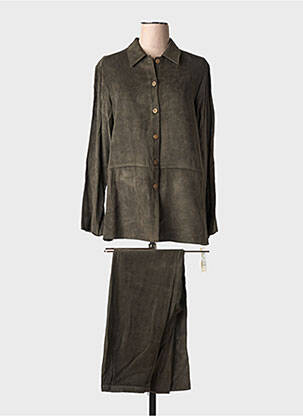 Ensemble pantalon col chemisier marron BS (BEST SELECTION) femme