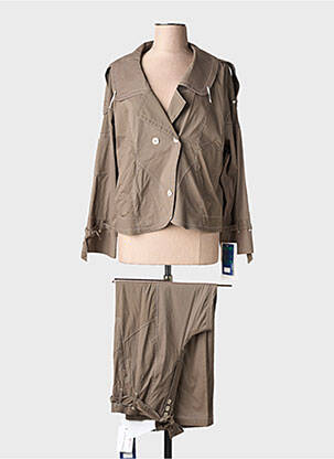 Ensemble pantalon poches marron QUATTRO femme