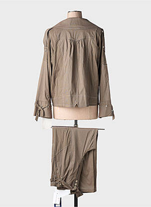 Ensemble pantalon poches marron QUATTRO femme