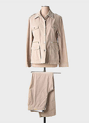 Ensemble pantalon col chemisier beige CLAUDIA GIL femme