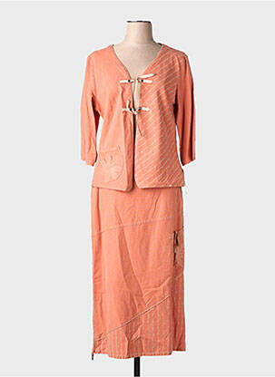 Ensemble jupe coupe cintrée orange QUATTRO femme