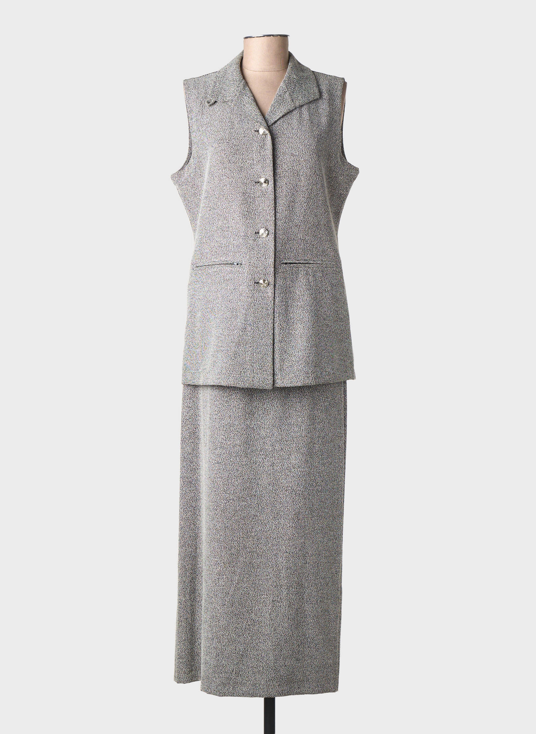 Ensemble jupe coupe cintrée gris PRUNELLE femme