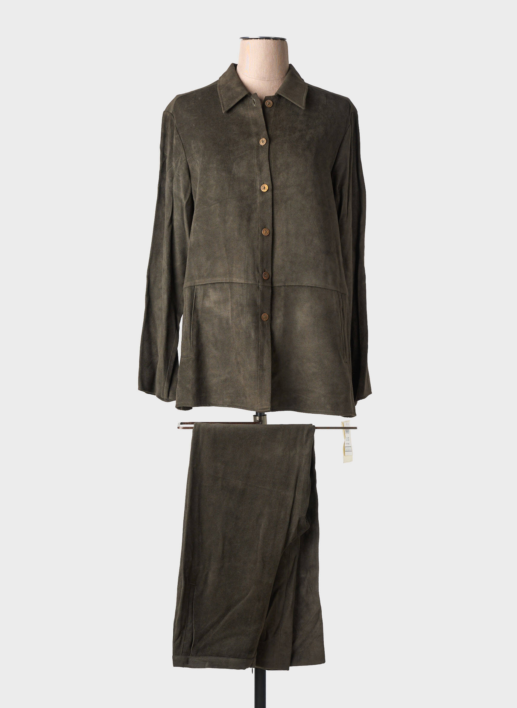 Ensemble pantalon col chemisier marron BS (BEST SELECTION) femme
