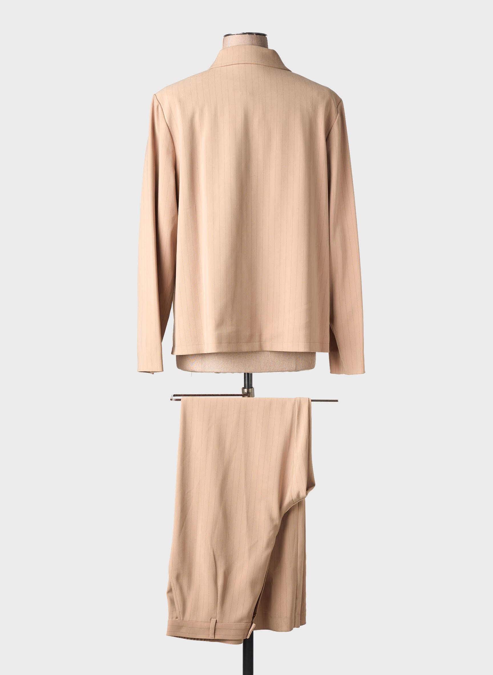 Ensemble pantalon col chemisier beige PRUNELLE femme