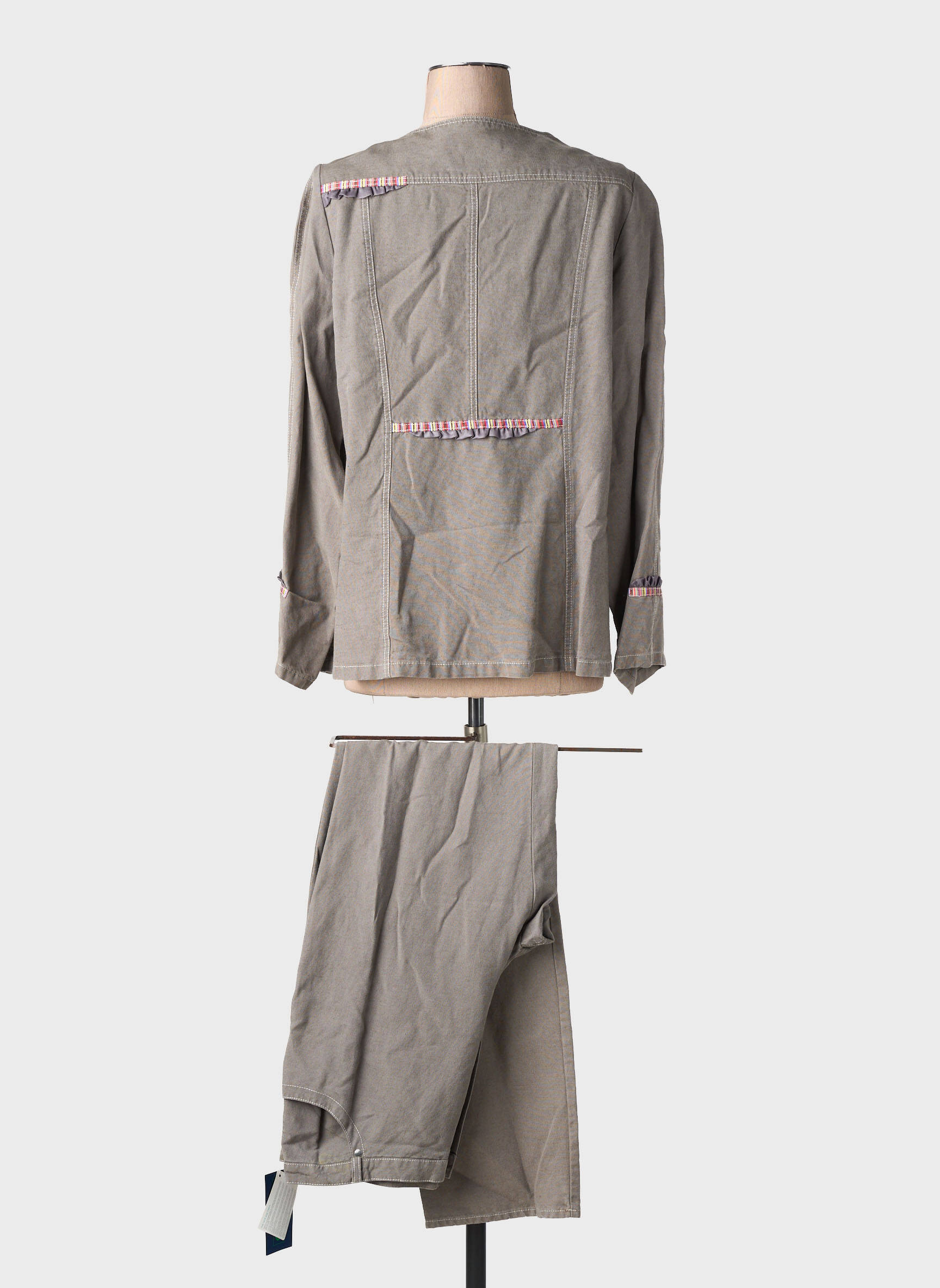 Ensemble pantalon poches marron QUATTRO femme