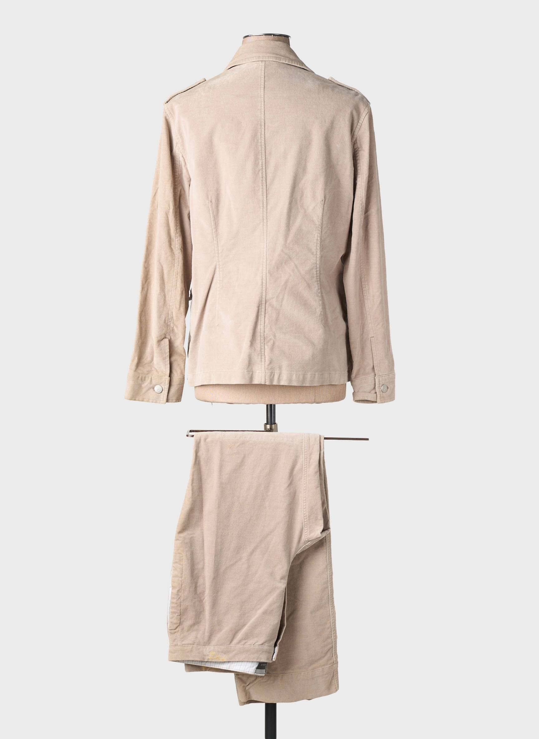 Ensemble pantalon col chemisier beige CLAUDIA GIL femme