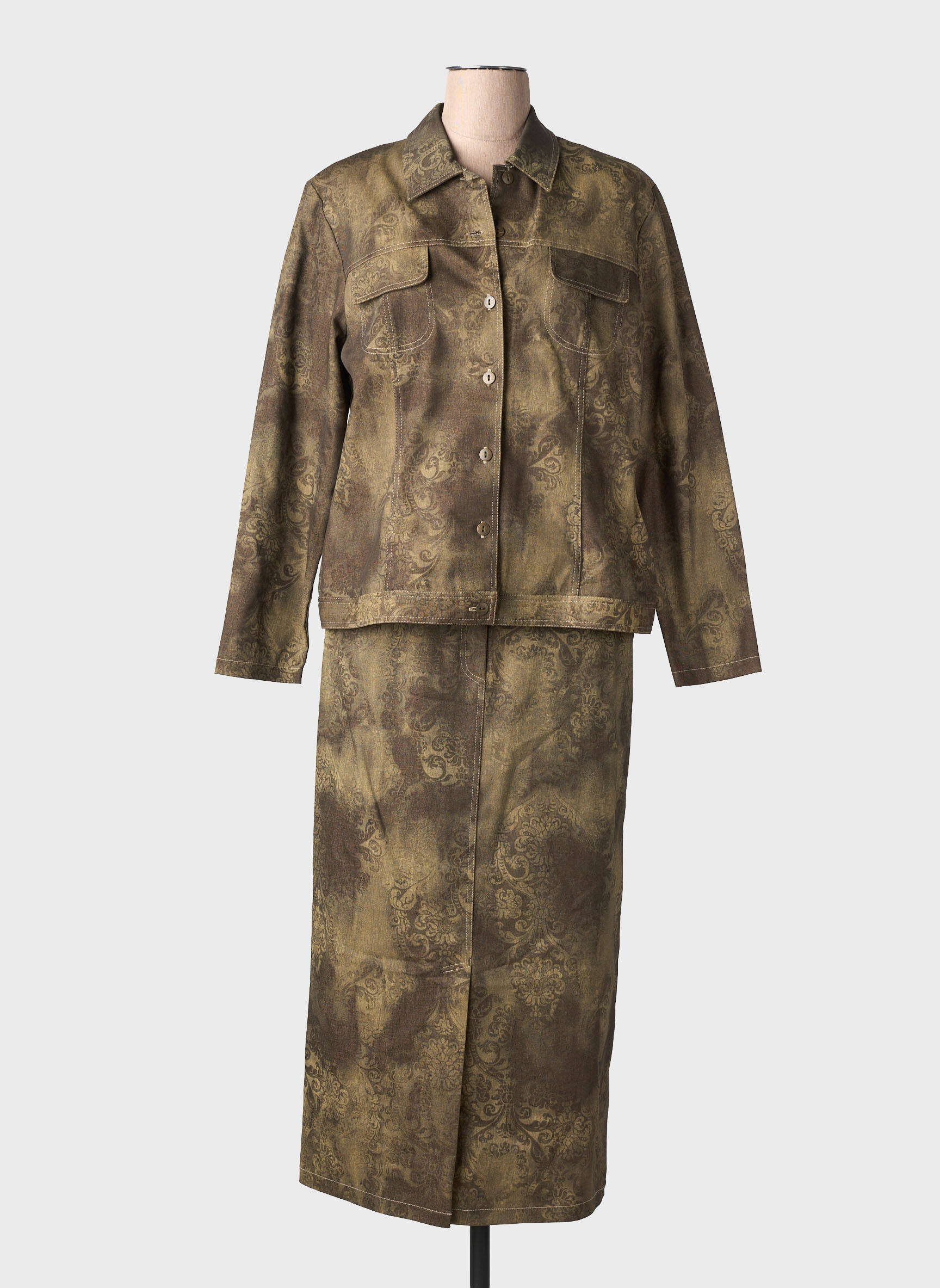 Ensemble jupe coupe cintrée vert LEWINGER femme