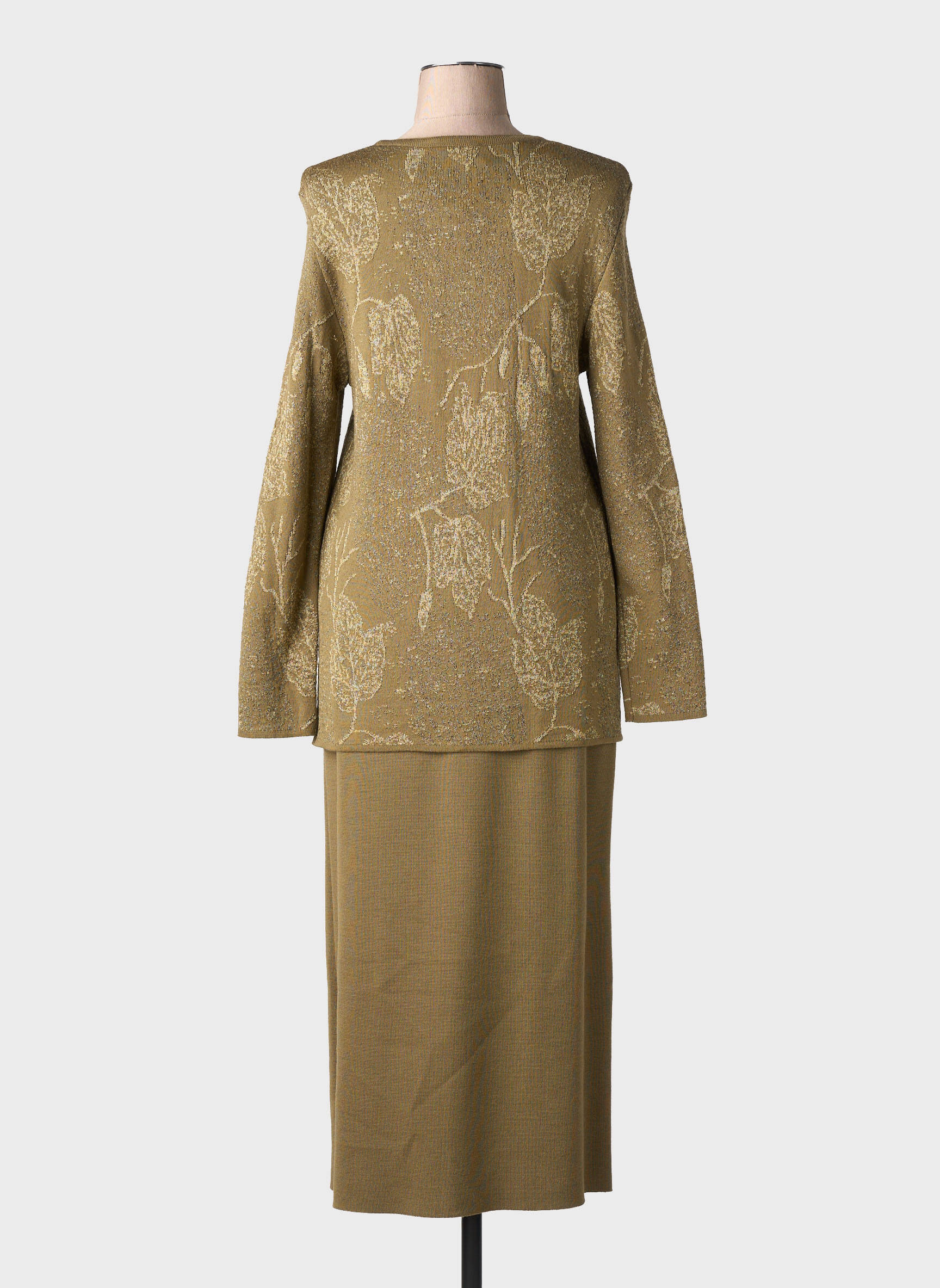 Ensemble jupe coupe cintrée vert JANINE PAUPORTÉ femme