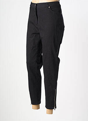 Pantalon 7/8 stretch taille normale noir TONI femme