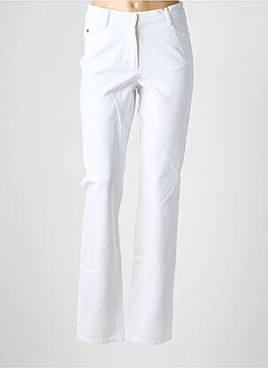 Pantalon droit stretch taille normale blanc OLSEN femme