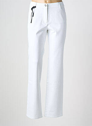 Pantalon droit stretch taille normale blanc OLSEN femme