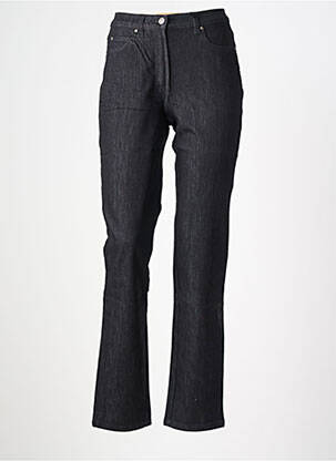 Jeans coupe droite taille normale taille normale noir K'TENDANCES femme