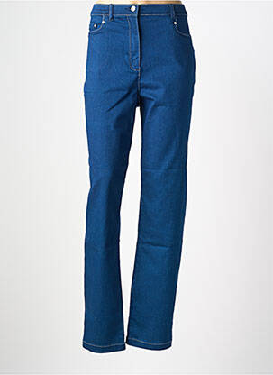Jeans coupe droite stretch taille normale bleu CHRISTINE LAURE femme