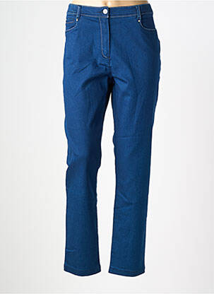 Jeans coupe droite stretch taille normale bleu CHRISTINE LAURE femme