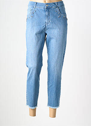Pantacourt stretch taille normale bleu RABE femme