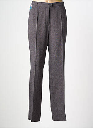 Pantalon droit taille à pinces taille normale gris QUATTRO femme