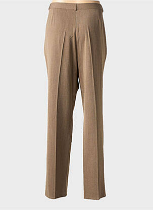 Pantalon droit taille à pinces taille normale beige QUATTRO femme