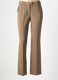Pantalon droit taille à pinces taille normale marron QUATTRO femme