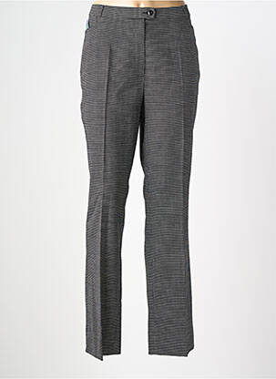 Pantalon droit fermeture zippée sous rabat boutonné taille normale noir QUATTRO femme