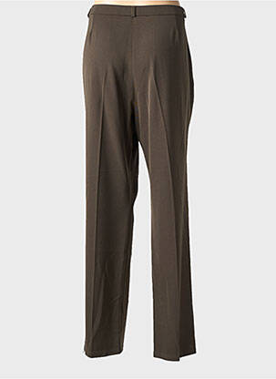 Pantalon droit taille à pinces taille haute vert QUATTRO femme