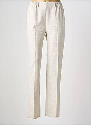 Pantalon slim taille élastique taille haute beige ARMOR LUX femme