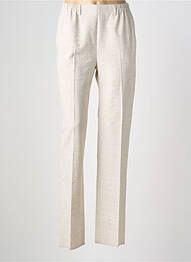 Pantalon slim taille élastique taille haute beige ARMOR LUX femme
