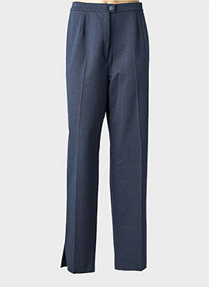 Pantalon droit taille à pinces taille normale bleu KARTING femme