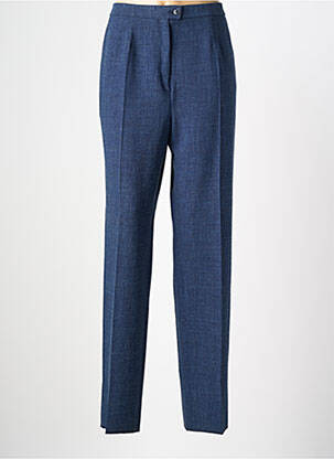 Pantalon droit taille à pinces taille haute bleu ARMOR LUX femme