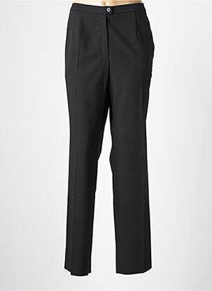 Pantalon droit tissage crêpe taille normale noir KARTING femme