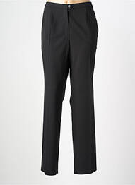 Pantalon droit tissage crêpe taille normale noir KARTING femme