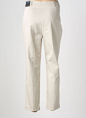 Pantalon 7/8 taille à pinces taille normale beige TONI femme