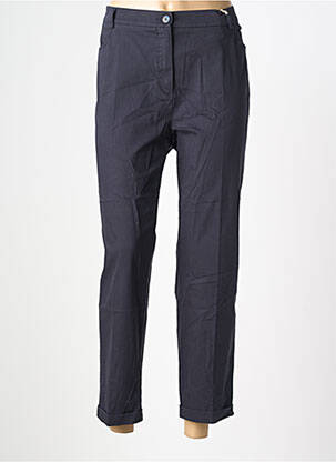 Pantalon 7/8 taille à pinces taille normale bleu TONI femme