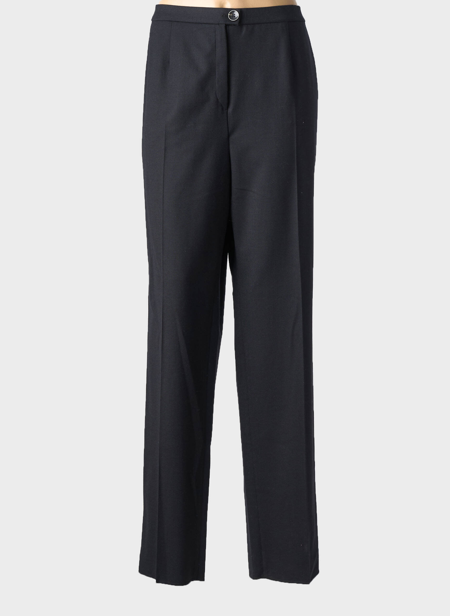 Pantalon droit taille à pinces taille normale noir KARTING femme