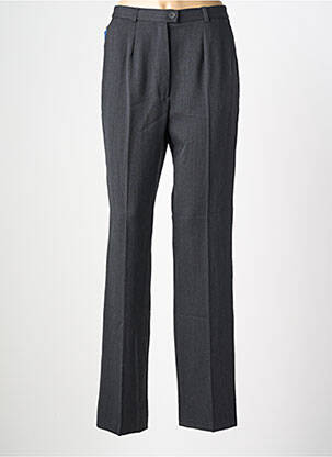 Pantalon droit taille à pinces taille haute gris QUATTRO femme