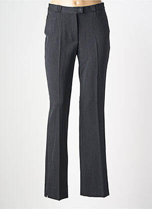 Pantalon droit taille à pinces taille haute gris QUATTRO femme