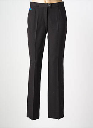 Pantalon droit tissage crêpe taille haute marron QUATTRO femme