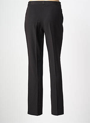 Pantalon droit tissage crêpe taille haute marron QUATTRO femme