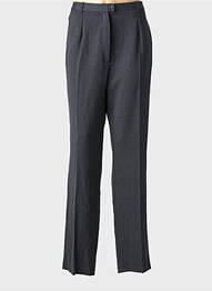 Pantalon droit taille à pinces taille haute gris QUATTRO femme