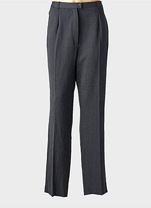 Pantalon droit taille à pinces taille haute gris QUATTRO femme