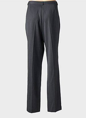 Pantalon droit taille à pinces taille haute gris QUATTRO femme