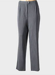 Pantalon droit taille à pinces taille normale gris QUATTRO femme