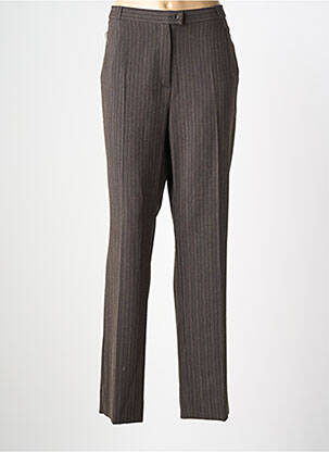 Pantalon droit taille à pinces taille normale gris QUATTRO femme