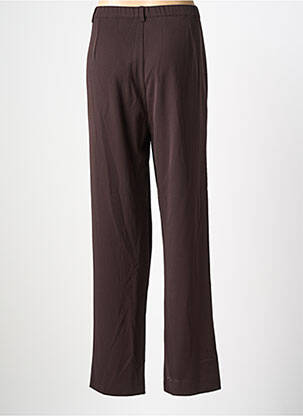 Pantalon droit taille élastique taille normale marron LEWINGER femme