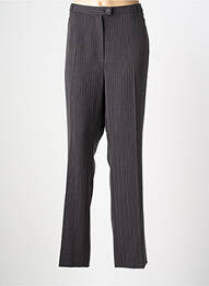 Pantalon droit fermeture zippée sous rabat boutonné taille normale gris QUATTRO femme
