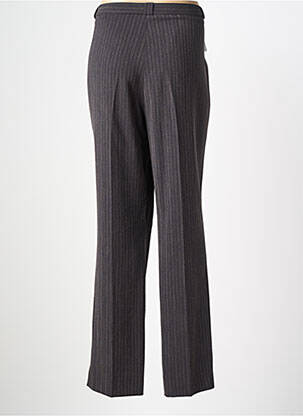 Pantalon droit fermeture zippée sous rabat boutonné taille normale gris QUATTRO femme