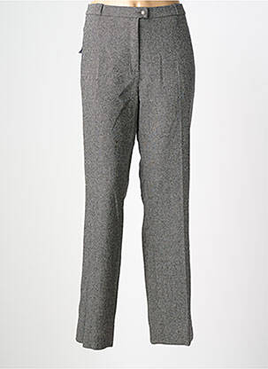 Pantalon droit taille à pinces gris QUATTRO femme