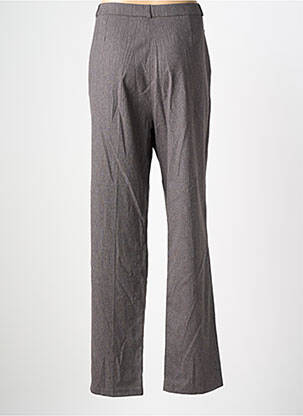 Pantalon droit fermeture zippée sous rabat boutonné gris QUATTRO femme