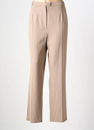 Pantalon droit taille à pinces taille normale marron QUATTRO femme
